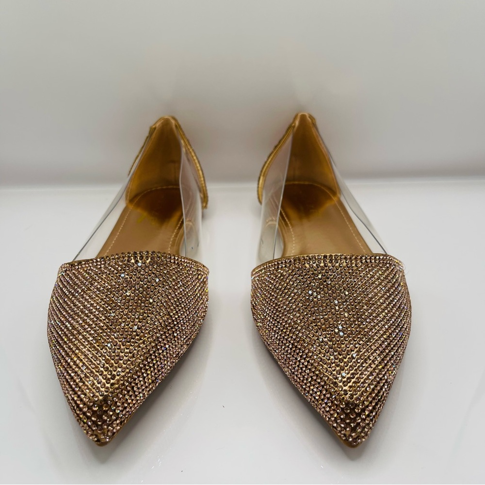 Glaze Sparkling Gold Women's Flats - Picture 4 of 5